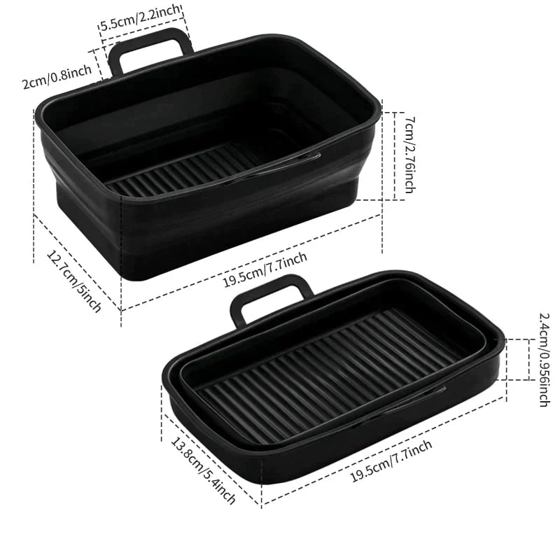 Foldable Air Fryer Silicone Baking Tray